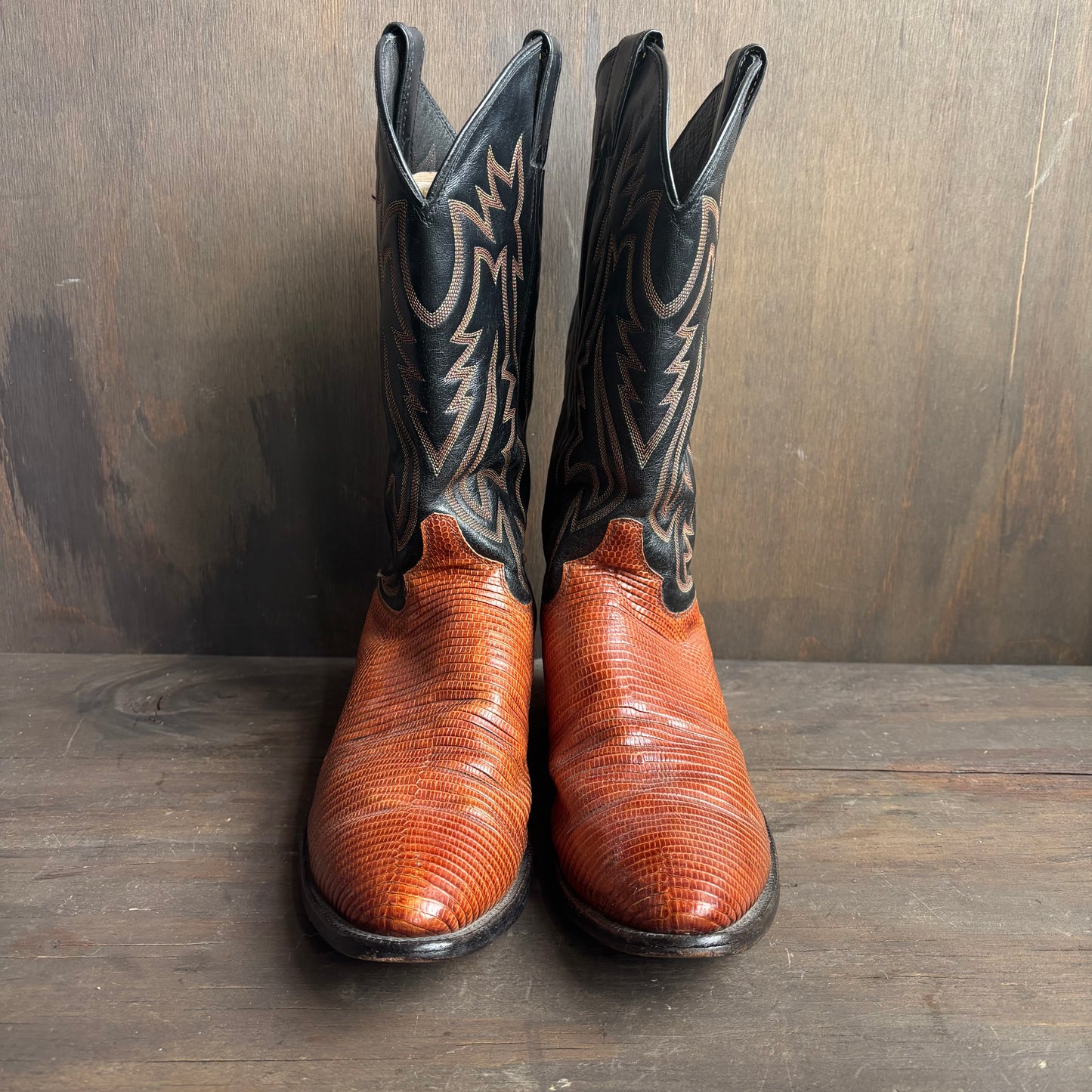 Justin Two-Tone Reptile Foot Boots