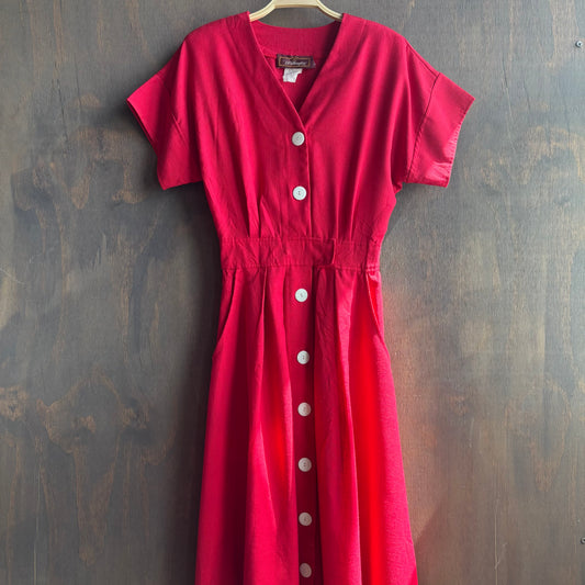 Vintage Worthington Red Maxi Dress