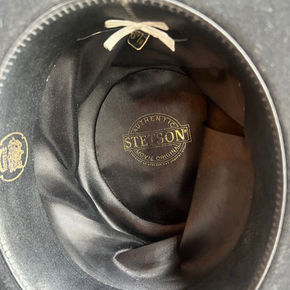 Black Stetson with Brown Ribbon Hat Band