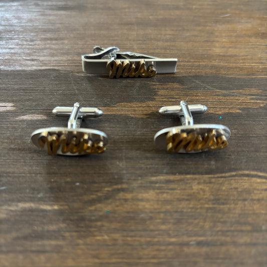 "Mike" Cufflinks and Tie Clip Set