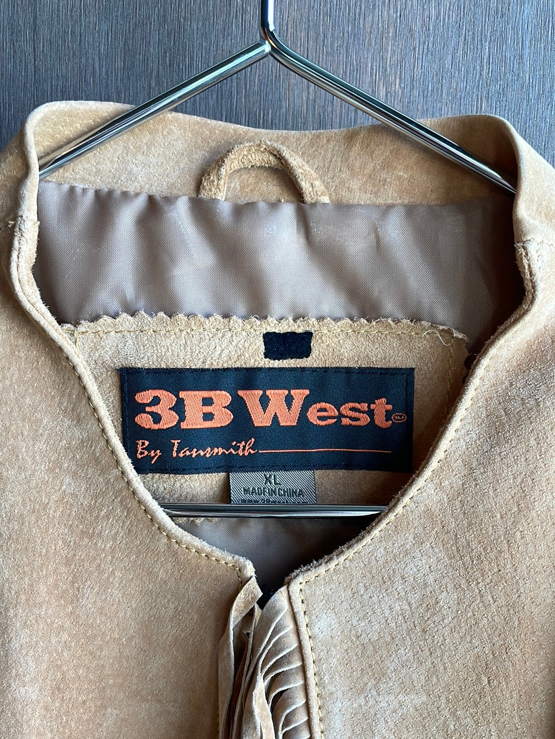 3B West Tan Suede Fringe Jacket