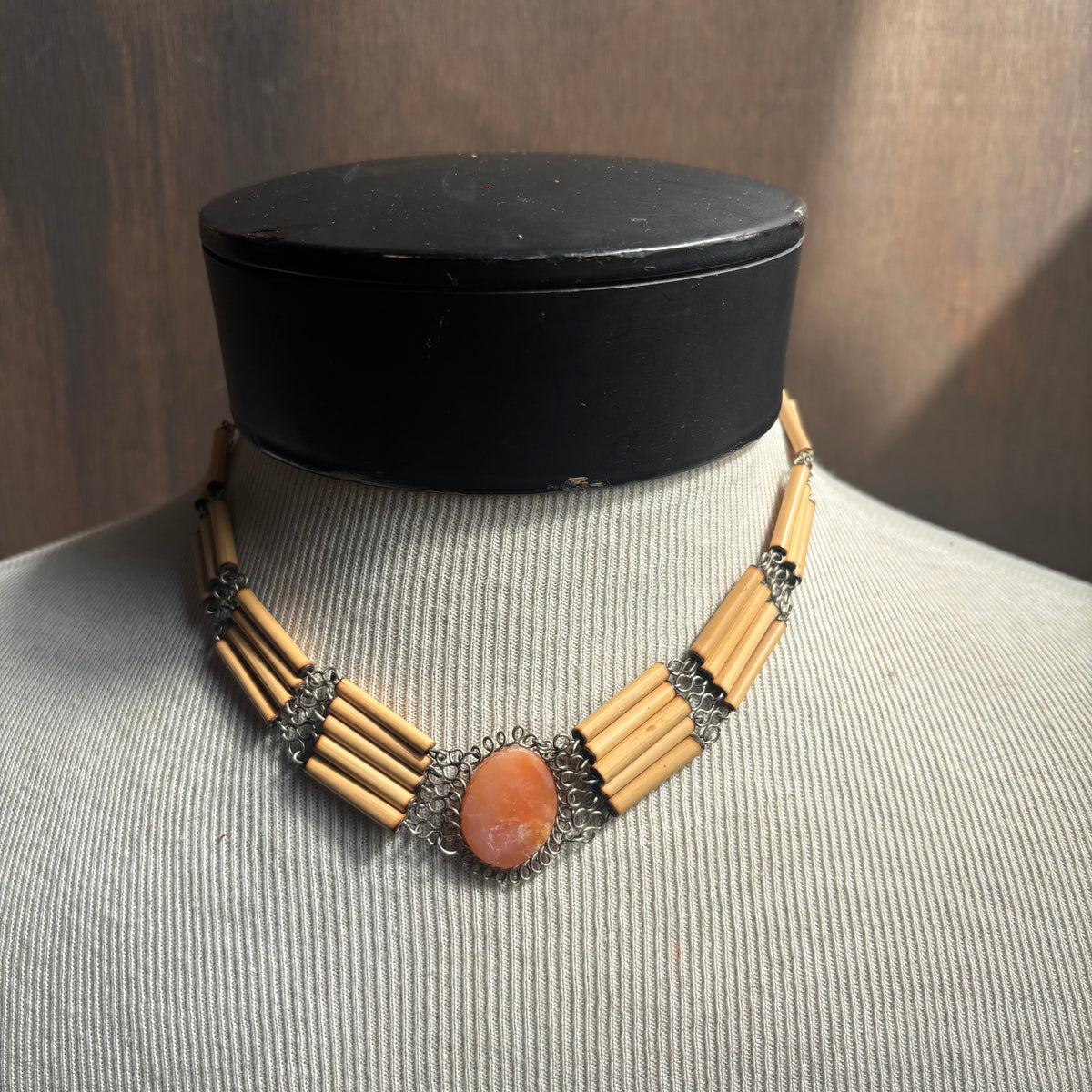 Vintage Pink Stone Choker