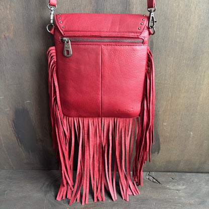 Montana Wear Red Fringe Purse