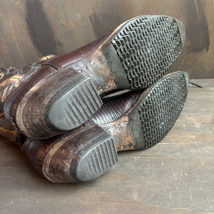 Larry Mahan Brown Reptile Foot Boot