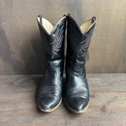 Dingo Black Leather Ankle Boots