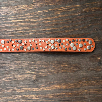 Brown Leather Studded Belt