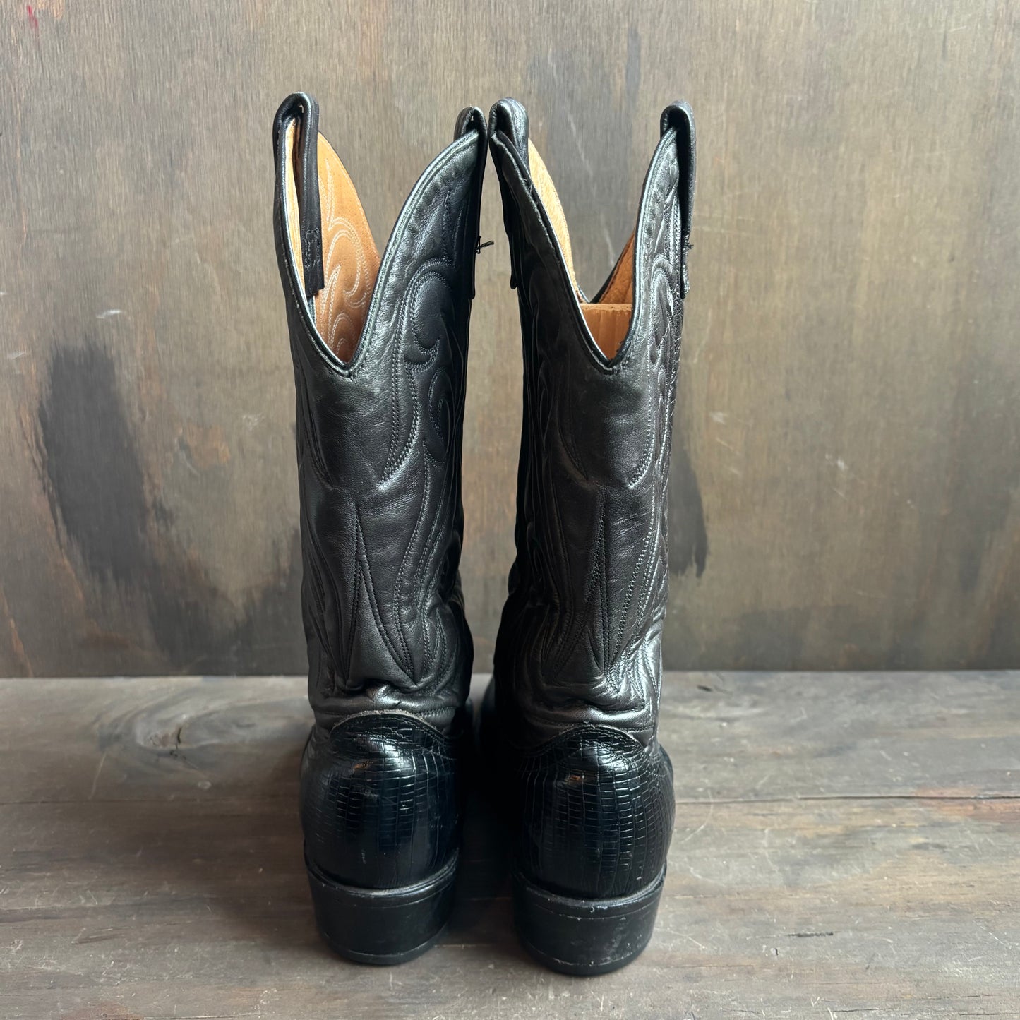 Black Reptile Foot Boots