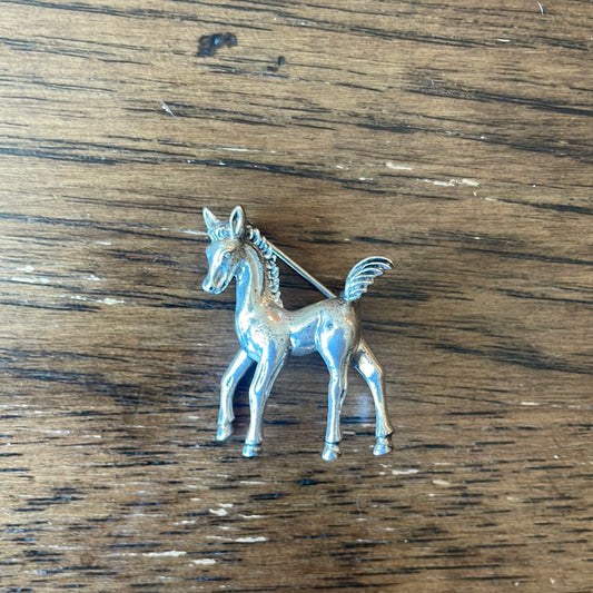 Sterling Silver Horse Pin