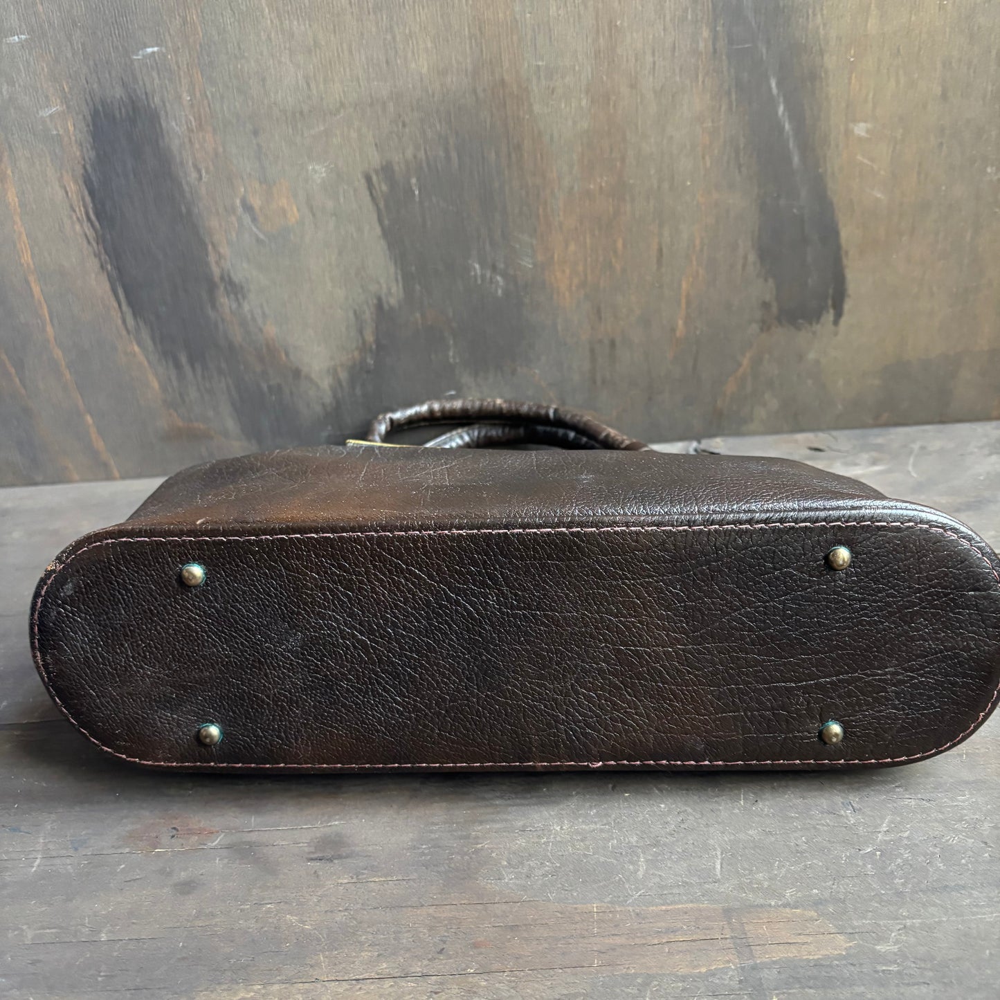 Vintage Brown Leather Handbag