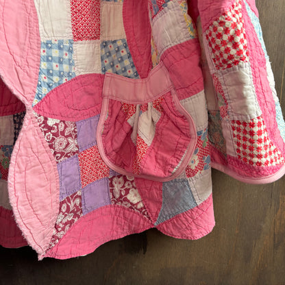 Vintage Pink Patchwork Quilt Jacket