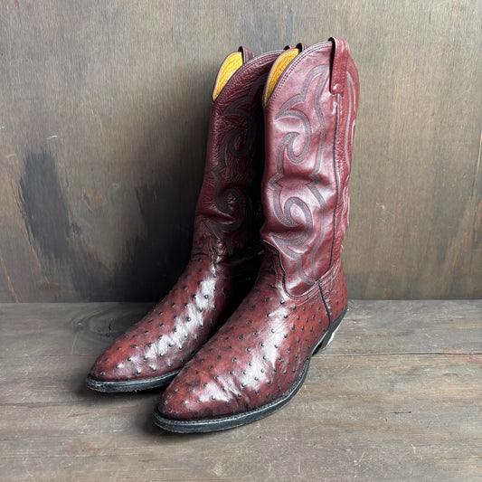 Nocona Rust Ostrich Foot Boots