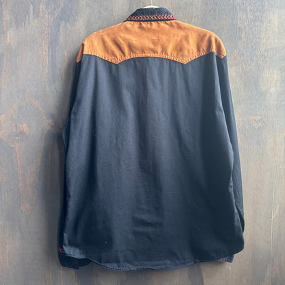 Two-Tone Whipstitched Button Up