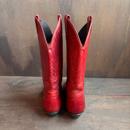 Vintage Red Leather Boots