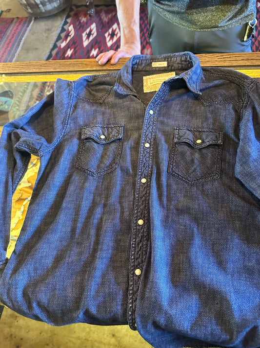 Custom "Colfax Cowgirl" Denim Pearl Snap