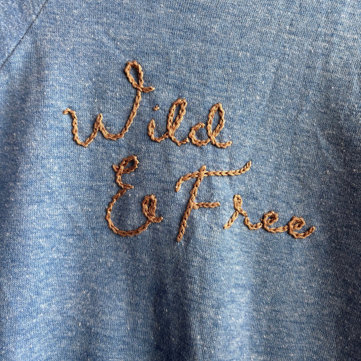 Custom Blue "Wild & Free" Sweatshirt