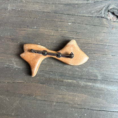 Wooden Bow Pin