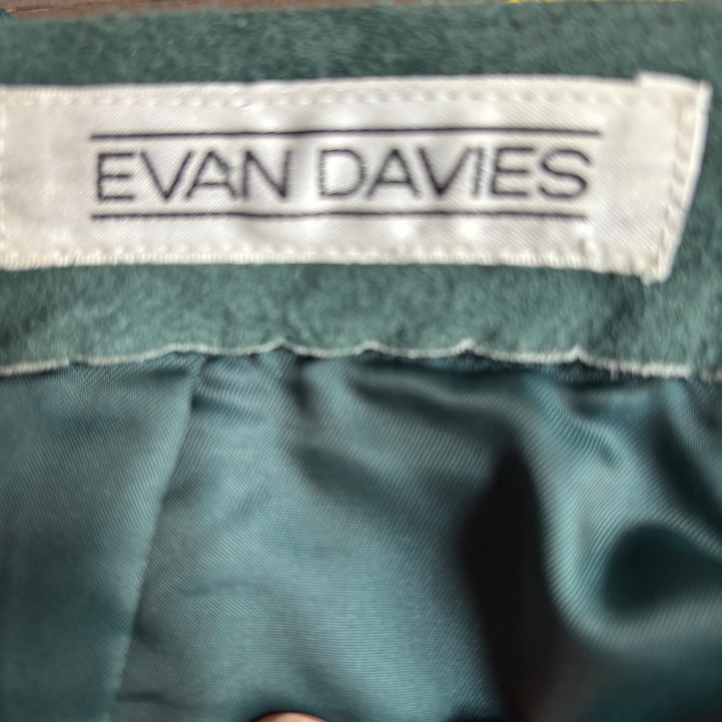 Evan Davies Green Suede Skirt