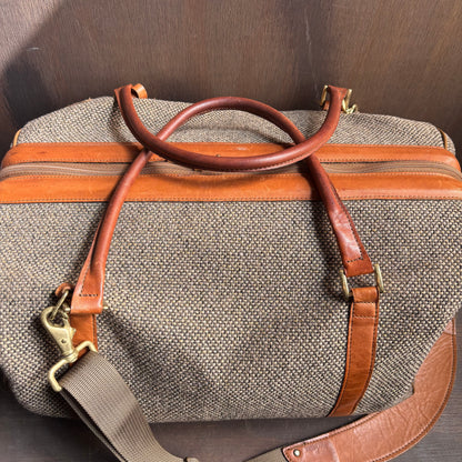 Vintage Tweed Weekender Bag