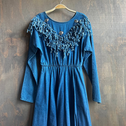 Circle T Long Sleeve Denim Dress