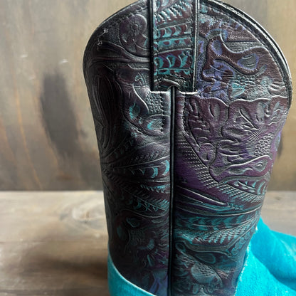 Justin’s Blue Suede and Leather Boots