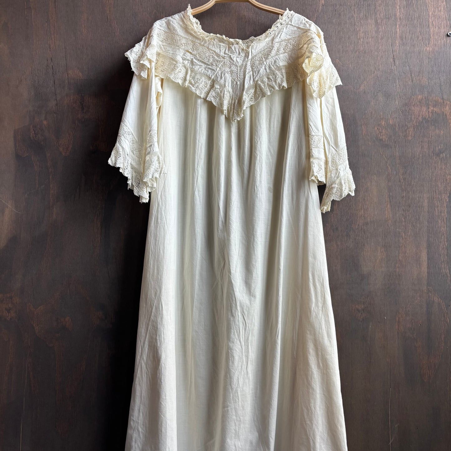 Vintage Cream Lace Gown