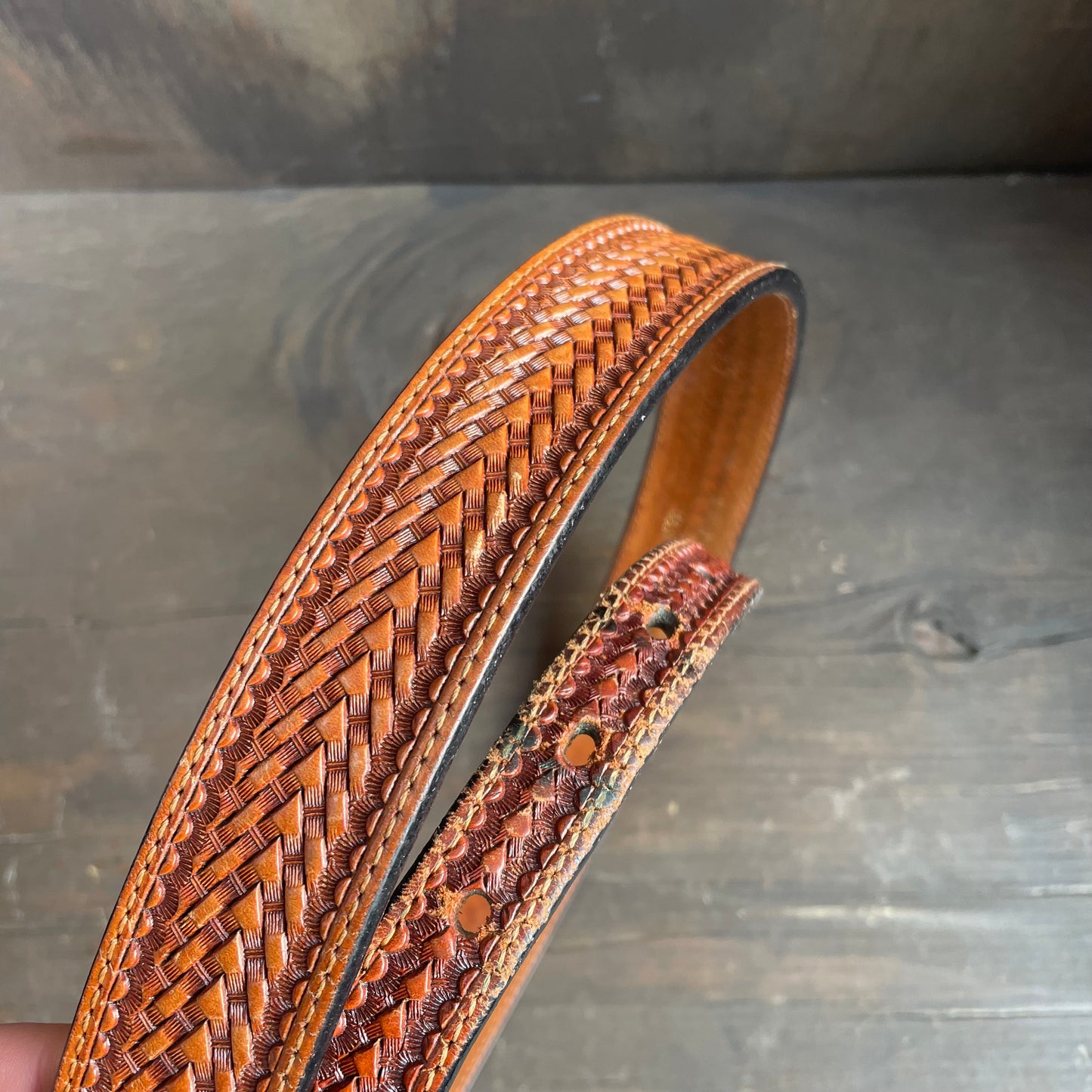 Vintage leather belt by Bar3