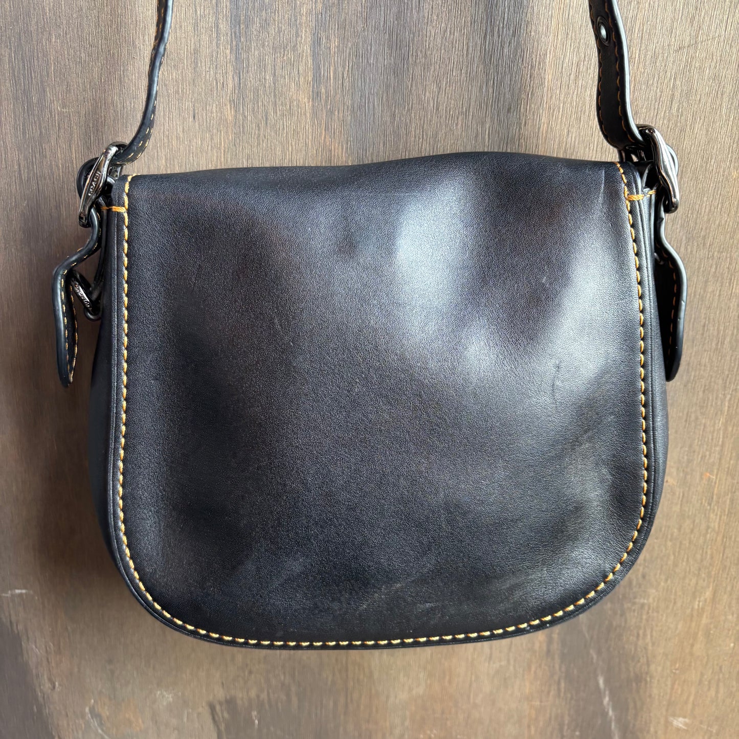 Coach Black Saddle Style Crossbody