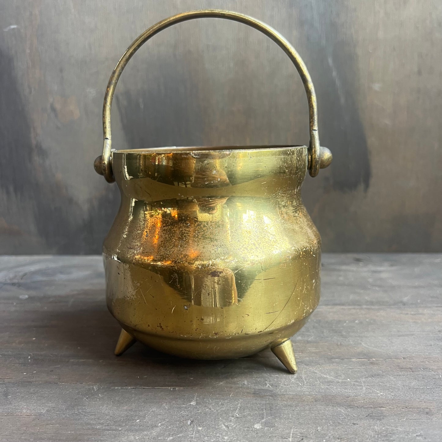 Vintage Brass Coal Bucket
