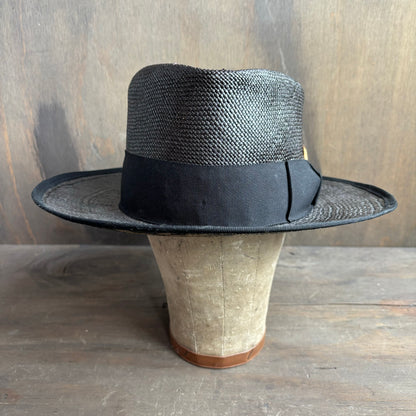 Custom Black Panama Hat