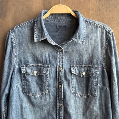 Denim Pearl Snap