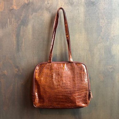 Furla Tan Reptile Shoulder Bag