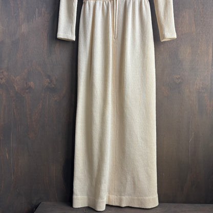 Vintage Cream Wool Turtleneck Dress