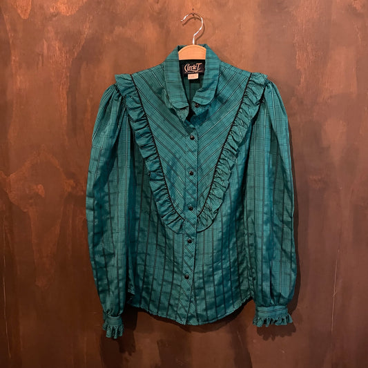 Vintage Circle T ruffle button down