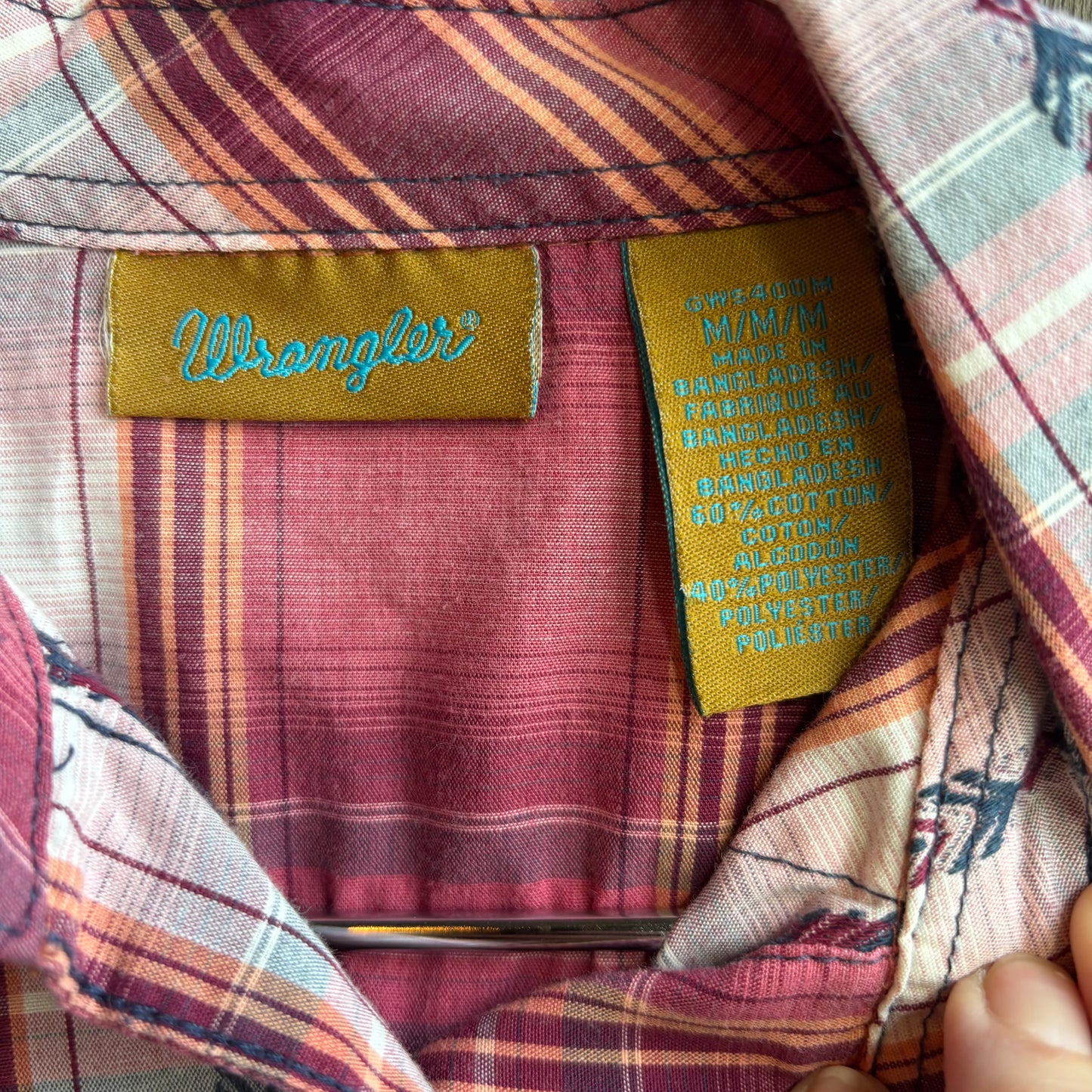 Kids Wrangler Pink Pearl Snap