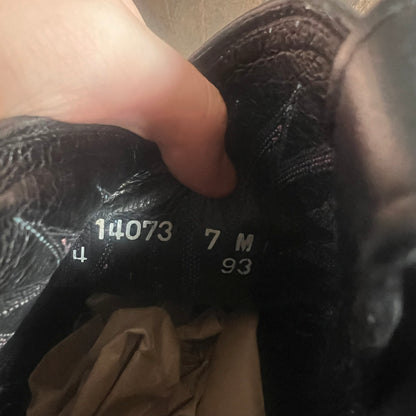 Dan Post Pink and Black Two- Tone Leather Boots