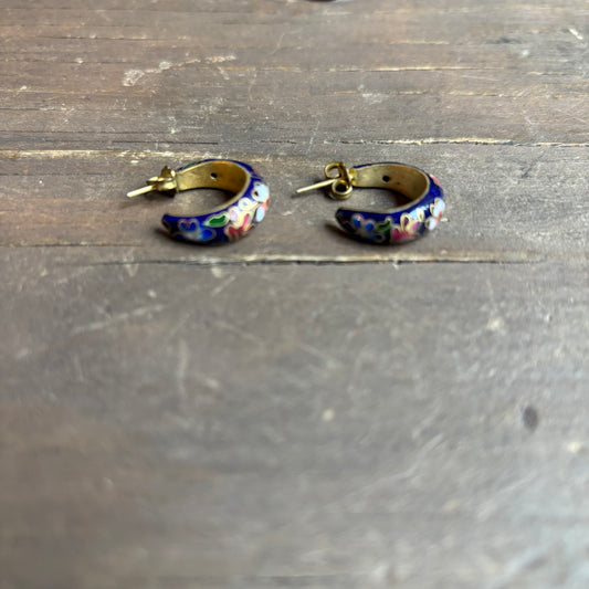 Enamel Floral Earrings
