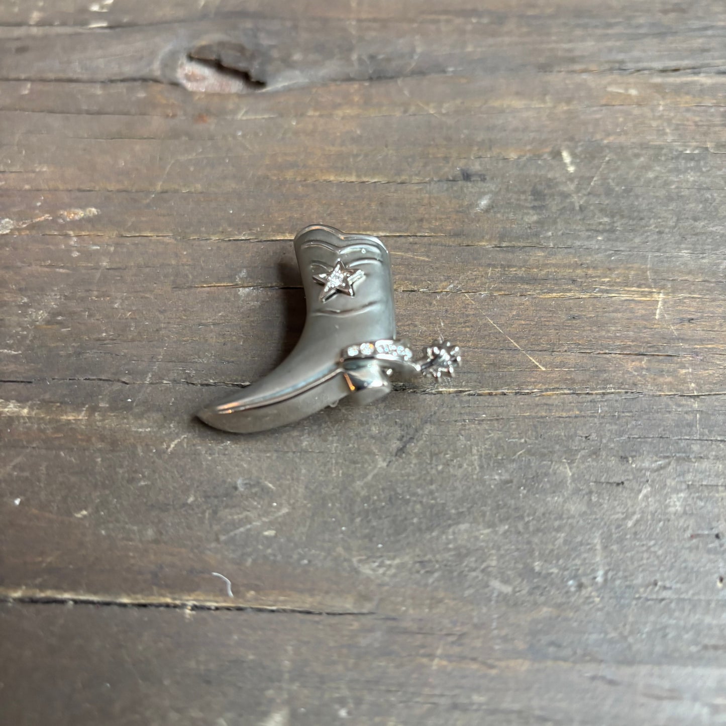 Silver Boot Pin