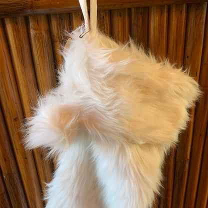 White fur stocking