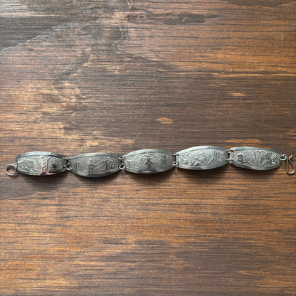 Vintage Etched Metal Bracelet