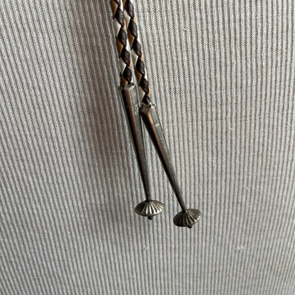 1935 Walking Liberty Coin Bolo on Multi-Tone Tie