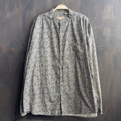 Scully Band Collar Paisley Button Up