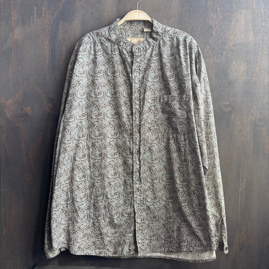 Scully Band Collar Paisley Button Up