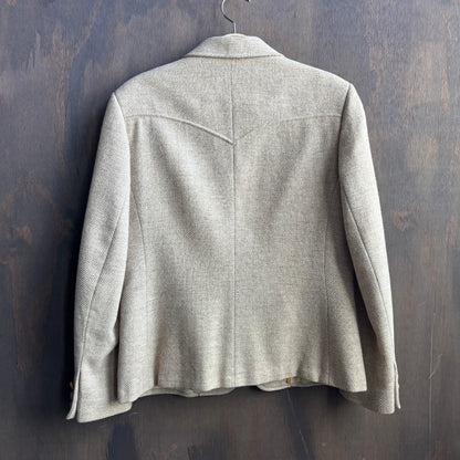 Vintage Kenny Rogers Beige Wool Blazer
