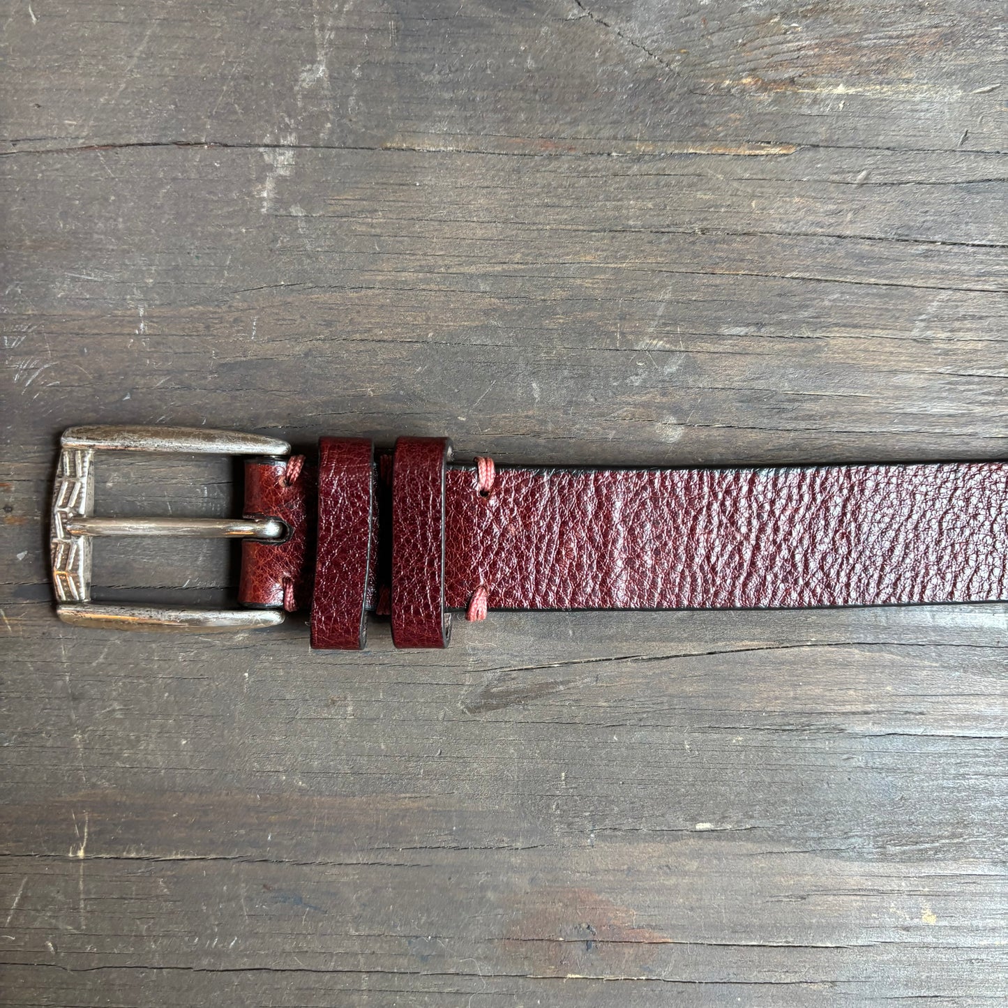 Burgundy Leather Belt