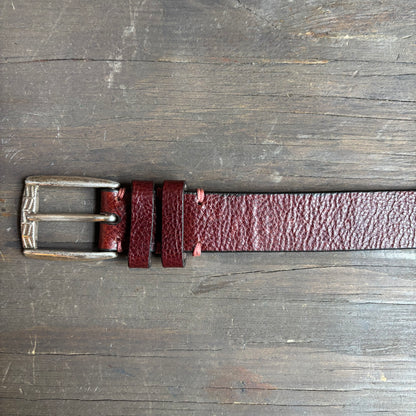 Burgundy Leather Belt