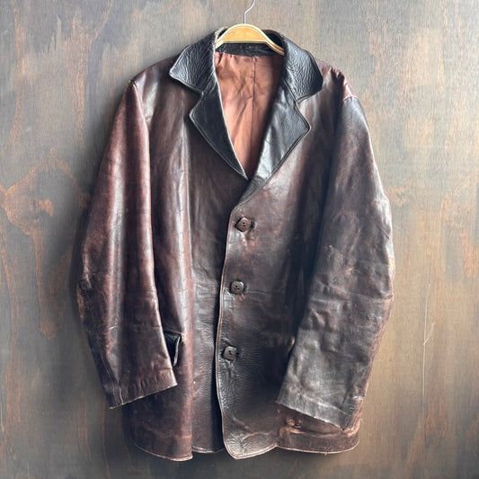 Vintage Distressed Leather Jacket