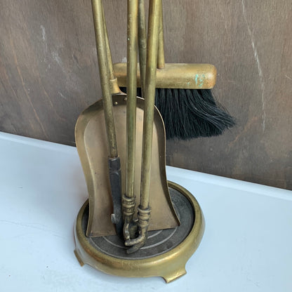 5-Piece Brass Fireplace Set