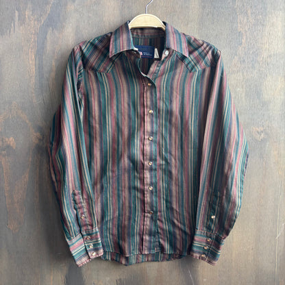 Vintage Panhandle Slim Striped Pearl Snap