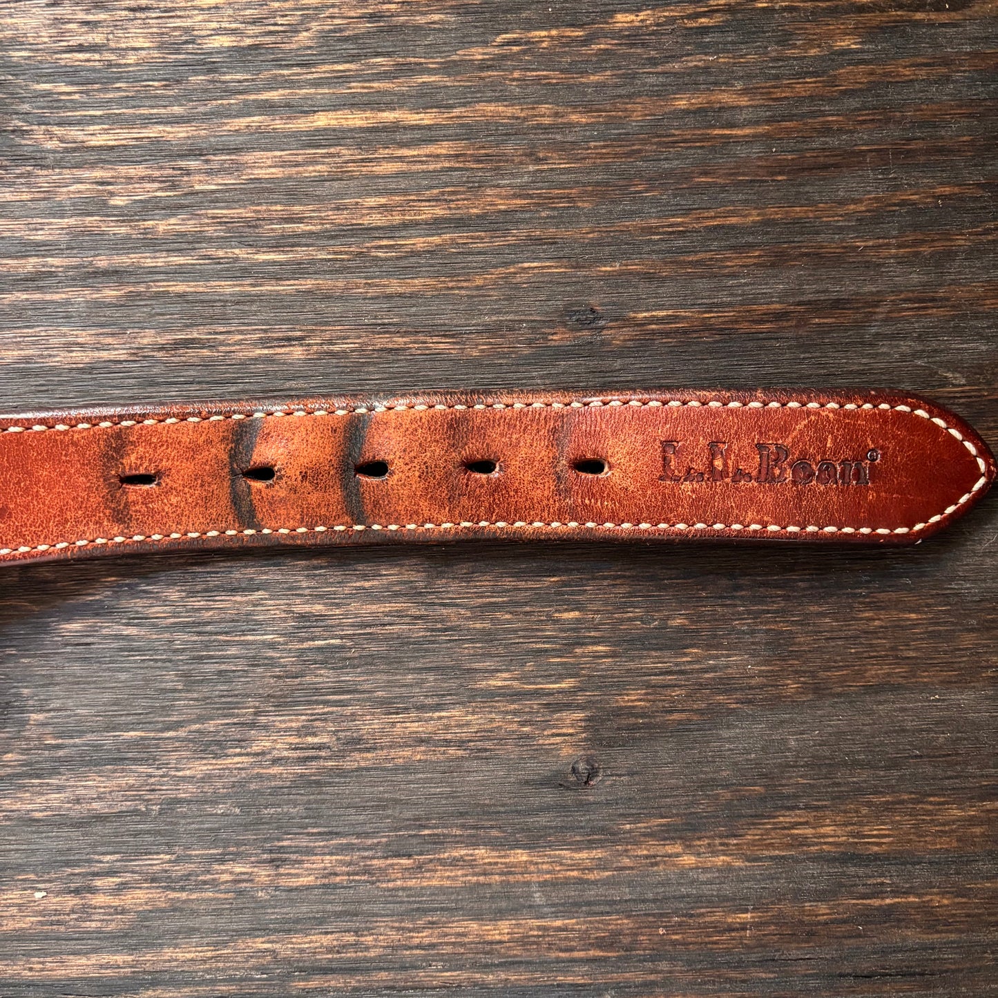 Vintage L.L.Bean Brown Leather Belt