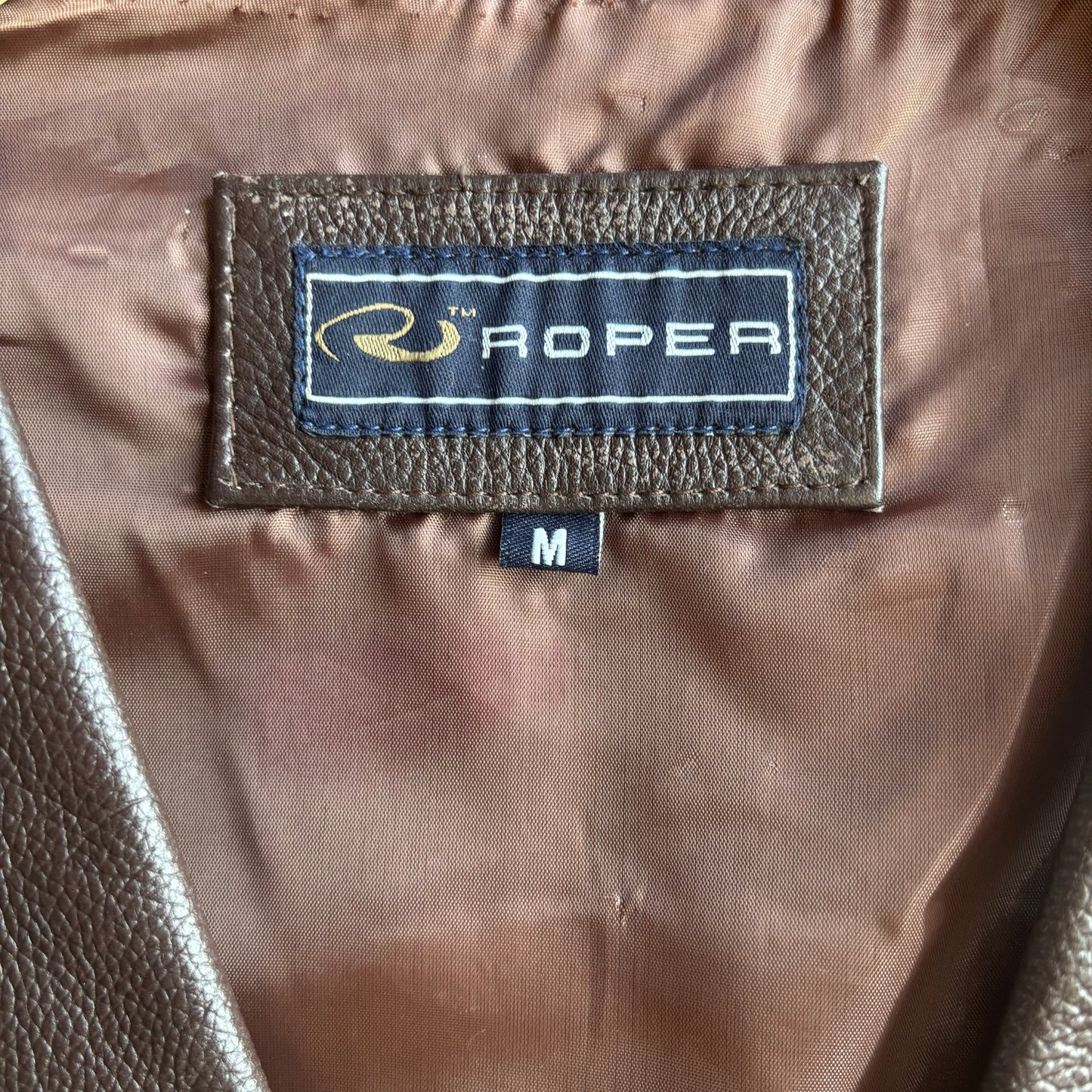 Roper Brown Leather Vest